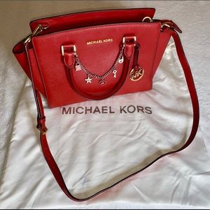 Michael Kors Selma Satchel Saffiano (Red)